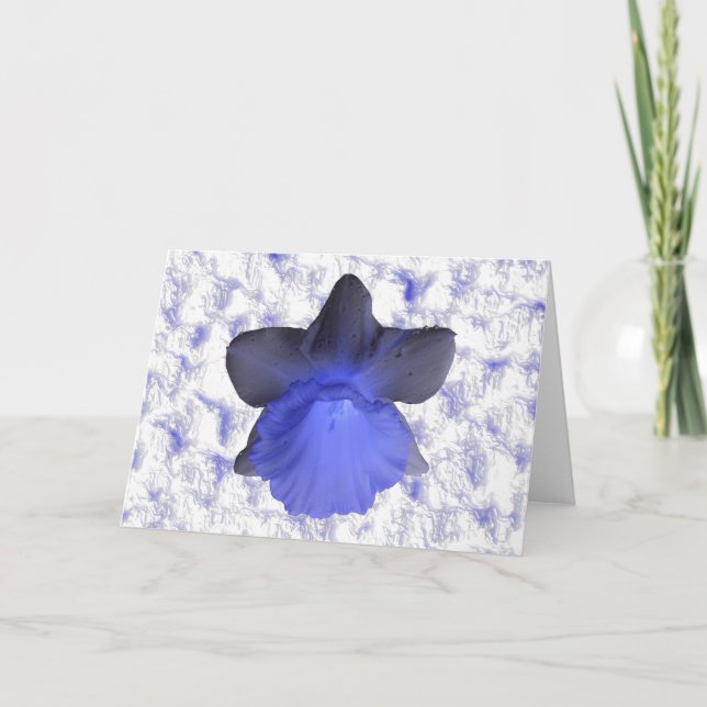Carte de voeux Moody Blue Driving Daffodil (Devant)