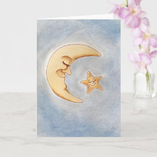Carte de voeux Moon et Star
