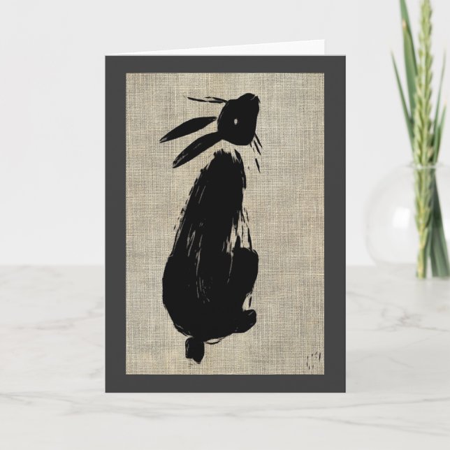 Carte de voeux Moon Hare (Devant)