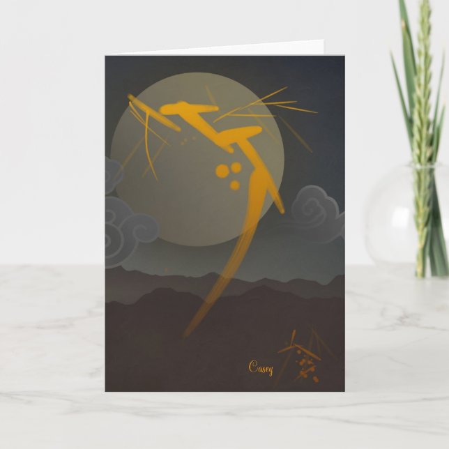 Carte de voeux Moon Zen (Devant)