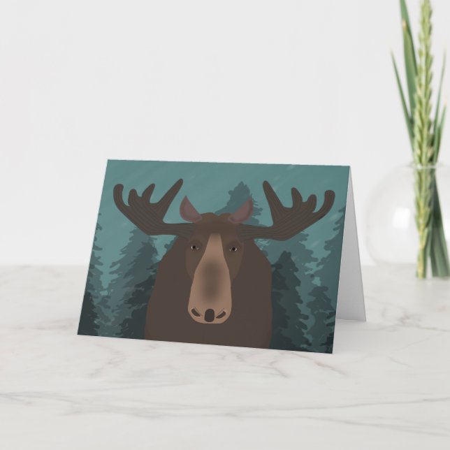 Carte de voeux Moose (Devant)