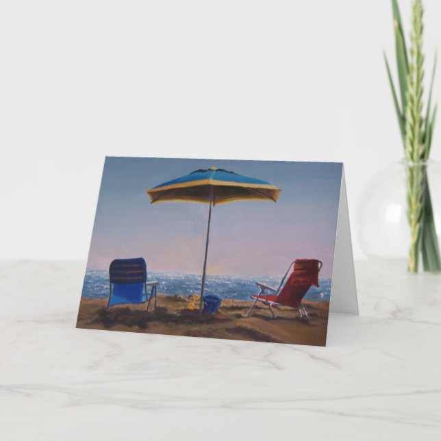 Carte de voeux Morning Beach (Devant)