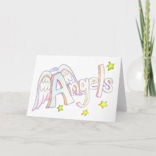 Carte de voeux Mot-Angels Inspirationnelle