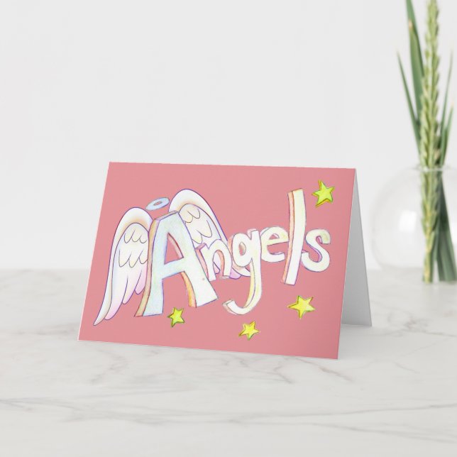 Carte de voeux Mot-Angels Inspirationnelle (Devant)