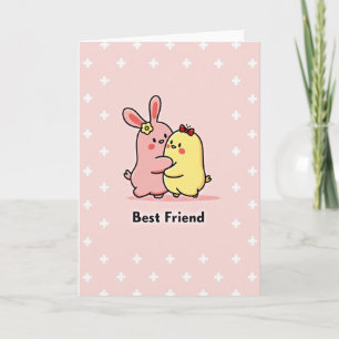 Carte de vœux motif cœur amis