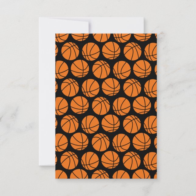 Carte de voeux Motif de basket-ball (Devant)