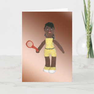 Carte de voeux - Motivation du joueur de tennis (v