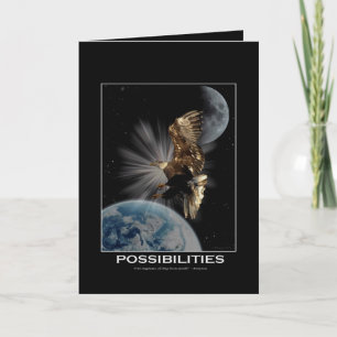 Carte de voeux motivationnelle de l'aigle chauve