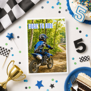 Carte de vœux Motocross pour garçon d'anniversaire