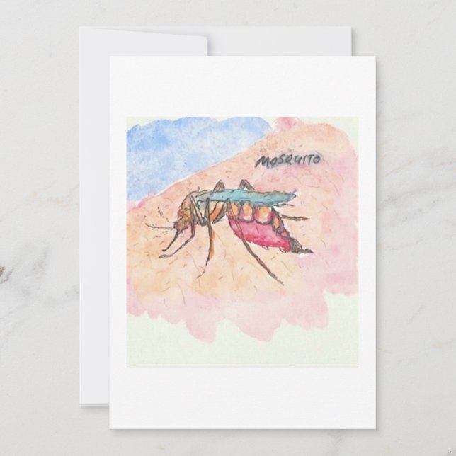 Carte de vœux moustique (Devant)