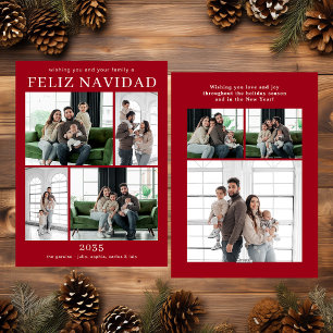 Carte de vœux multi-photos Feliz Navidad