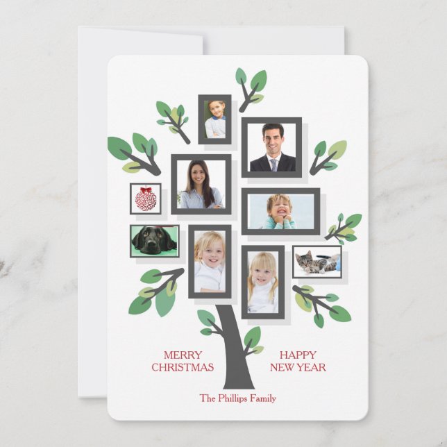 Carte de vœux multi-photos pour les fêtes (Devant)