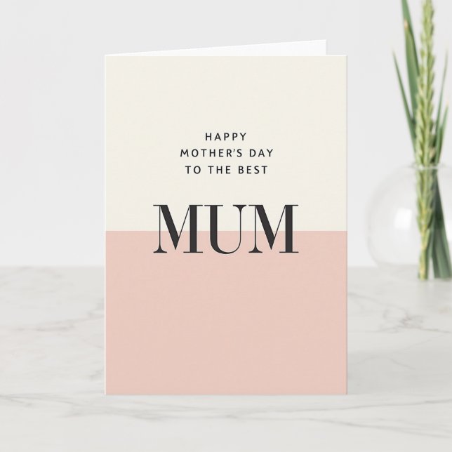 Carte de vœux Mums Rose Pâle (Devant)