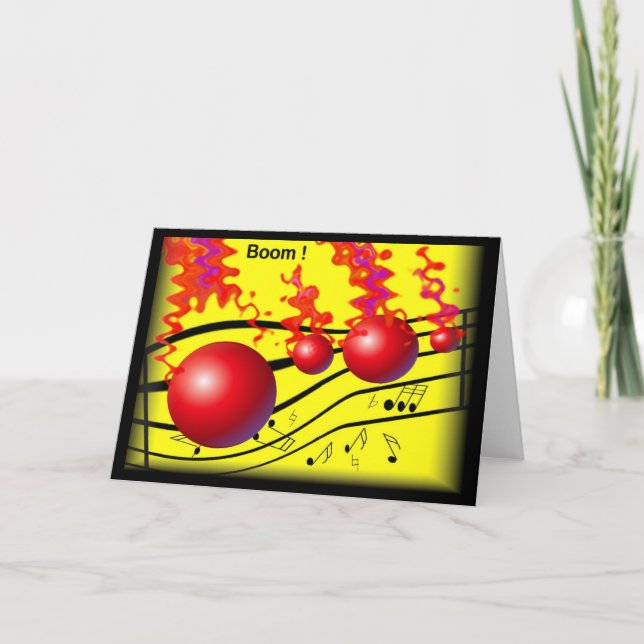 Carte de voeux musicale de motif (Devant)