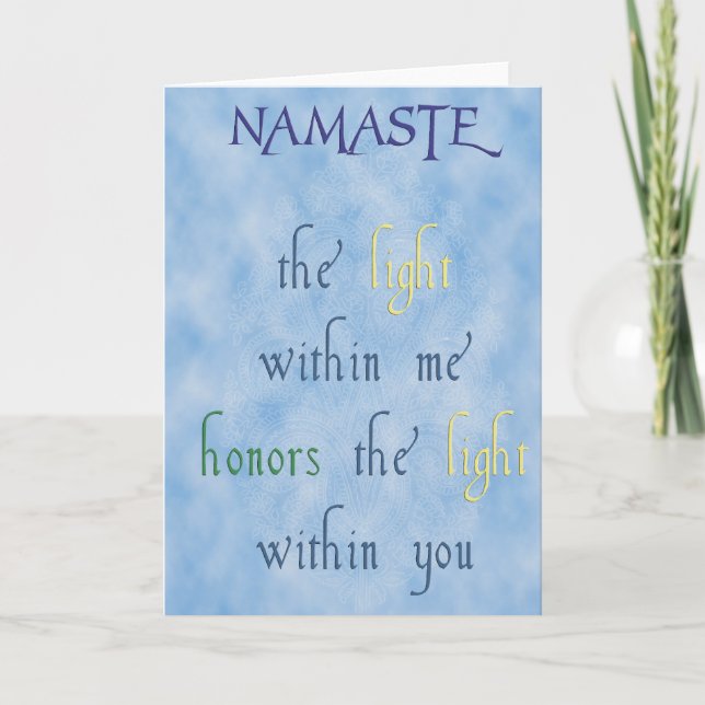 Carte de voeux Namaste (Devant)