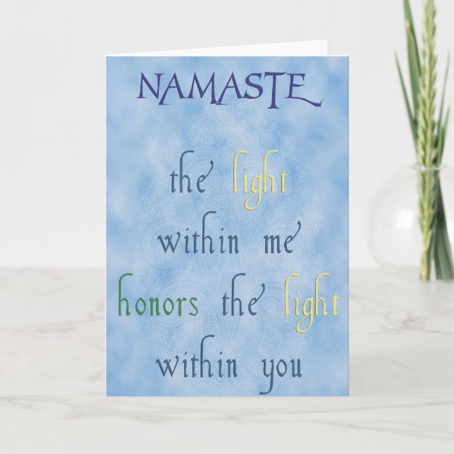 Carte de voeux Namaste (Devant)