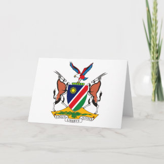 Carte de voeux Namibie pour armoiries