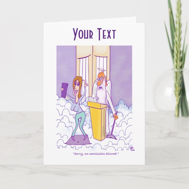 Carte de voeux Narcissist pliée (Devant)