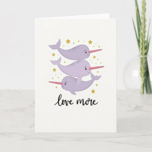 Carte de vœux Narval Amour Plus