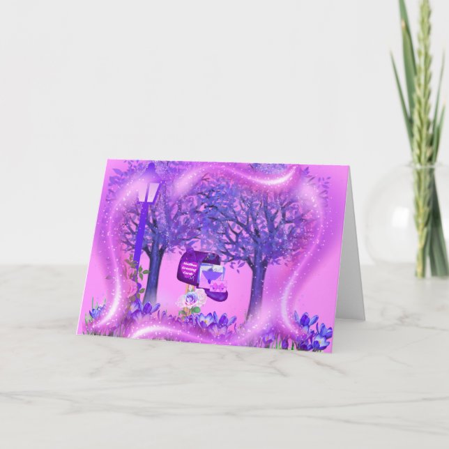 Carte de voeux nature extérieure paisible (Devant)