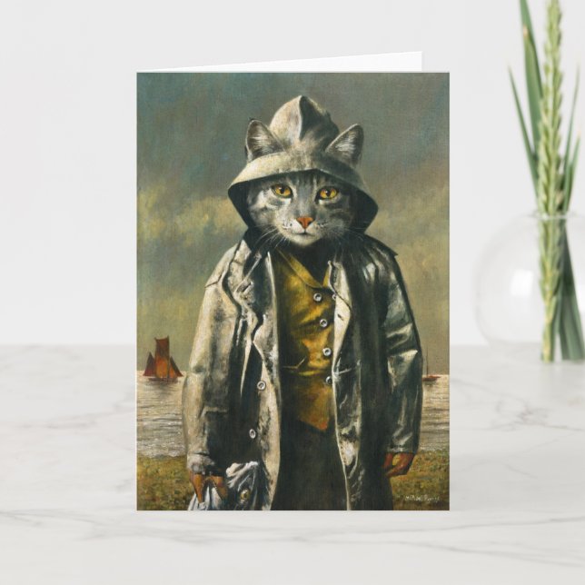 Carte de voeux Nautical Cat (Devant)