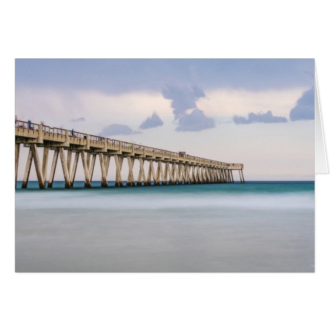 Carte de voeux Navarre Beach Fishing Pier (Devant horizontal)