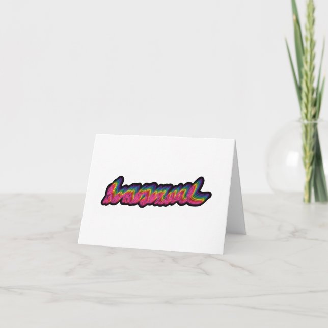 carte de voeux neon font "homosexuel" (Devant)