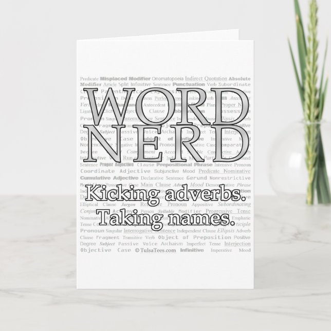 Carte de voeux Nerd Word (Devant)