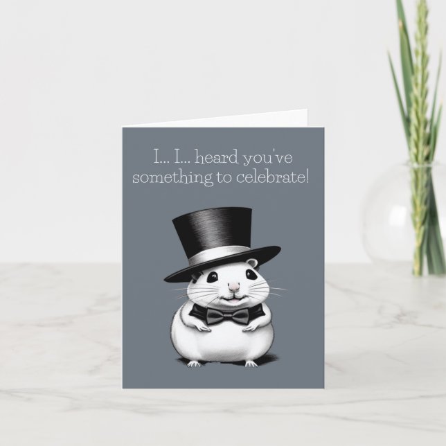 Carte de voeux Nervous Hamster (Devant)