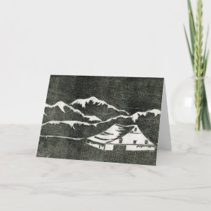 Carte de voeux "Nocturnal Grange" Country Roads
