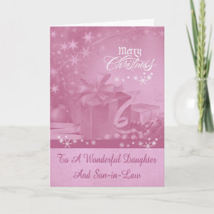 Carte de voeux Noël à la fille et à son beau-fils