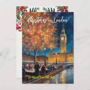 Carte de voeux "Noël à Londres"