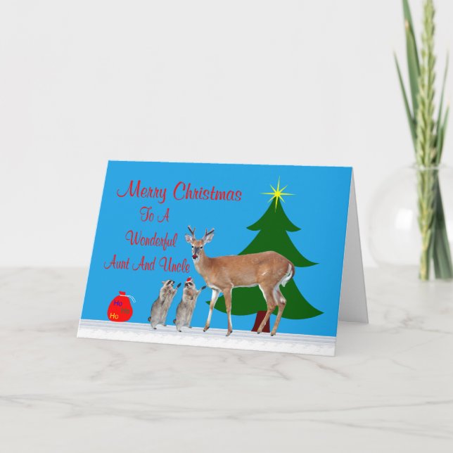 Carte de voeux Noël à tante et oncle (Devant)