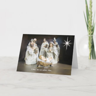 Carte de voeux Noël de la crèche