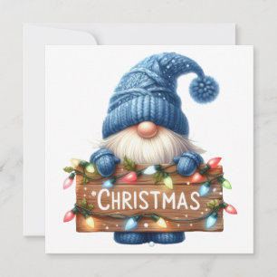 Carte de voeux Noël Gnome