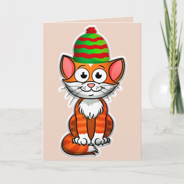 carte de voeux noël kitty (Devant)