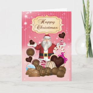 Carte de voeux Noël père Noël Candy