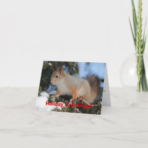 Carte de voeux Noël Squirrel Holiday