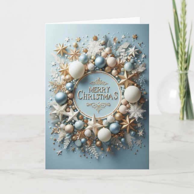 Carte de Vœux Noël - “Un Noël scintillant“ (Devant)