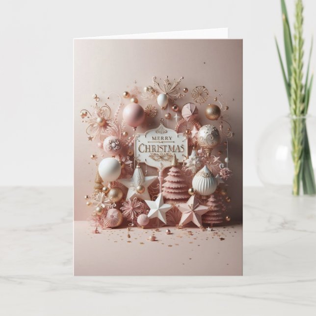 Carte de Vœux Noël - “Un Noël scintillant“ (Devant)