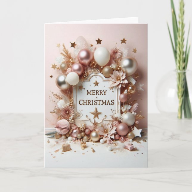 Carte de Vœux Noël - “Un Noël scintillant“ (Devant)