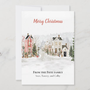 Carte de voeux Noël Village