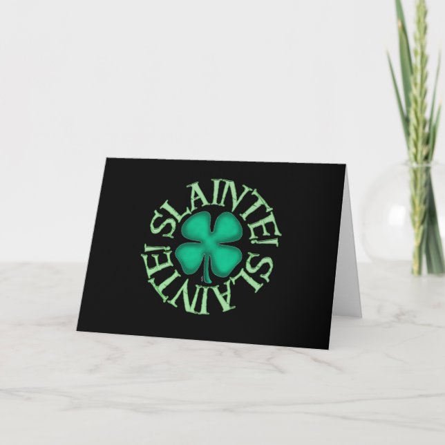 Carte de vœux noire Slainte (Devant)