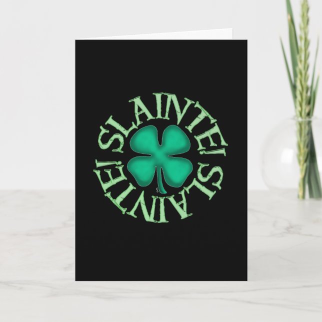Carte de vœux noire Slainte (Devant)