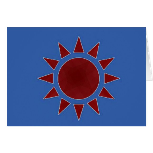 Carte de voeux/note Red Sun (Devant horizontal)