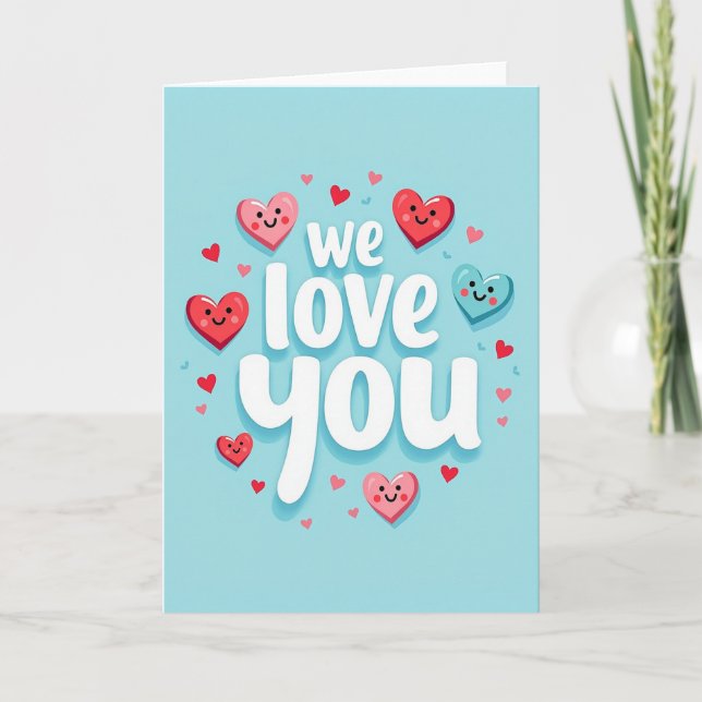 Carte de vœux « Nous vous aimons » (Devant)