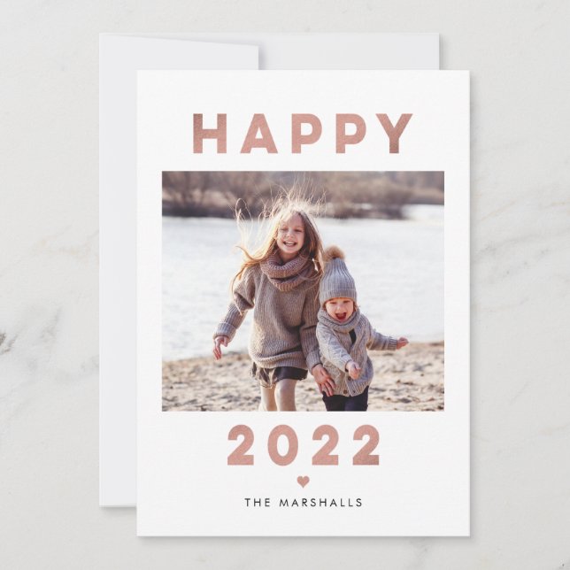 Carte de vœux Nouvel An 2022 Lettres Modernes Phot (Devant)