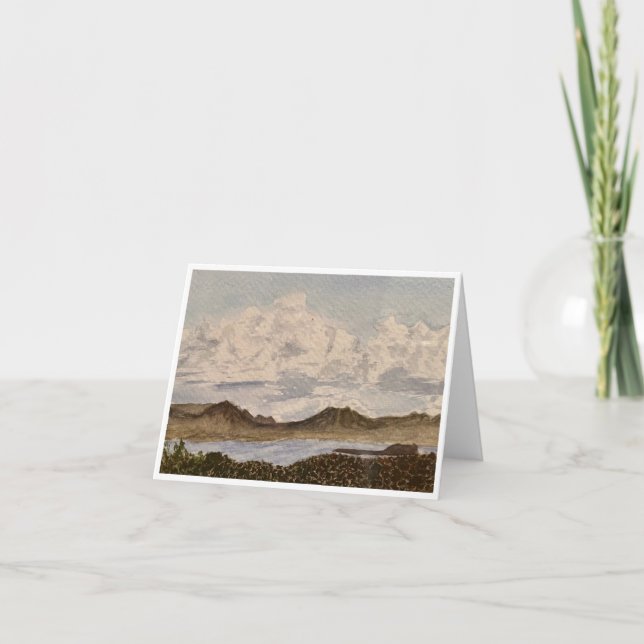 Carte de vœux Nuages sur Mono Lake (Devant)