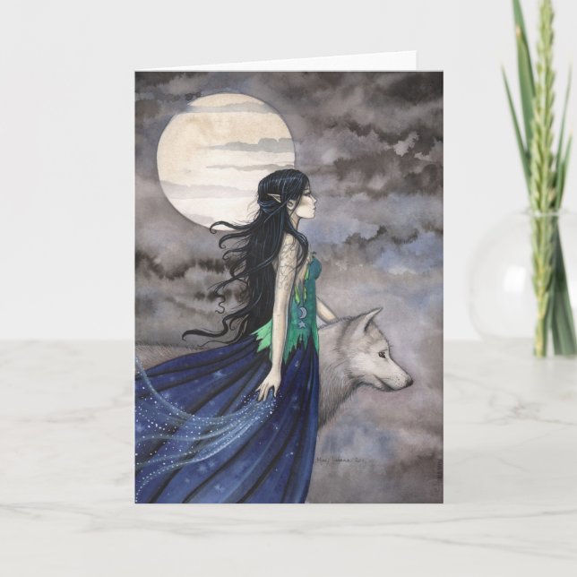Carte de vœux Nuit du loup (Devant)