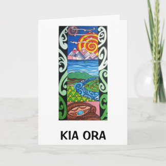Carte de voeux - NZ- Kiaora - Arohanui